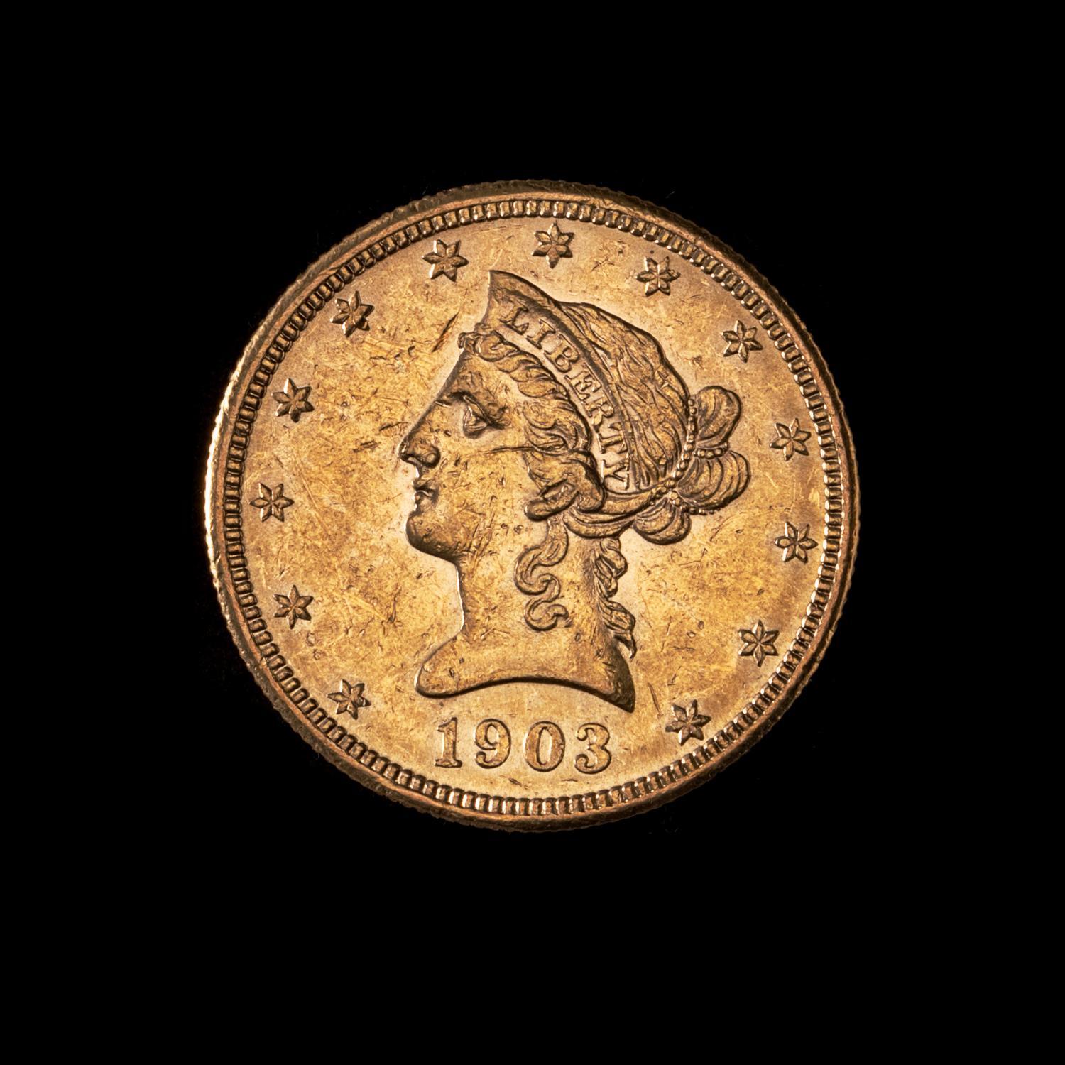 A United States 1903-S Liberty Head $10 Gold Coin