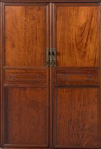 A Pair of Chinese Hardwood Round Corner Tapered Cabinets, Yuanjiaogui, 20th Century 近代 硬木圓角櫃一對