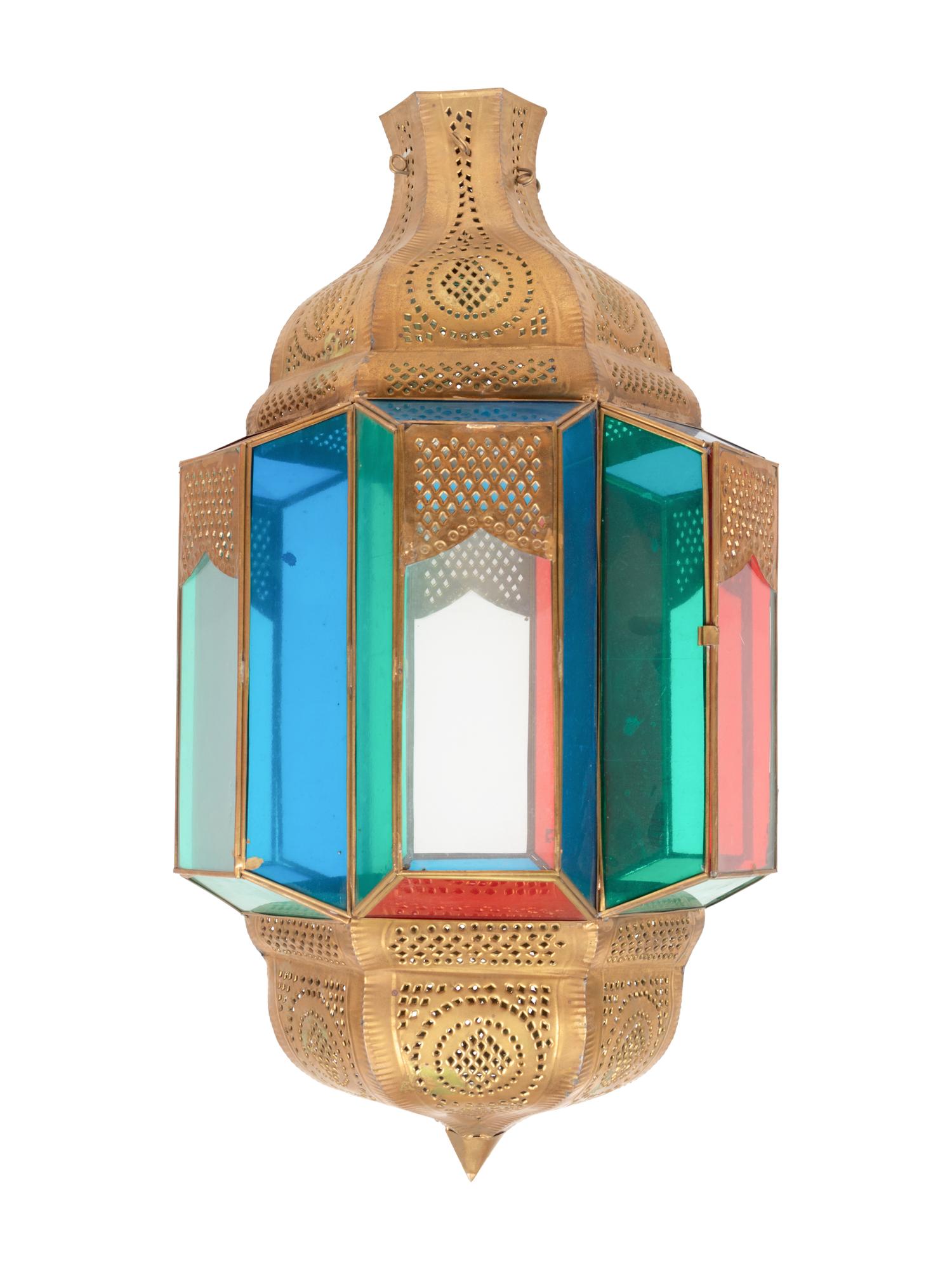 A Pierced Metal Middle Eastern Lantern