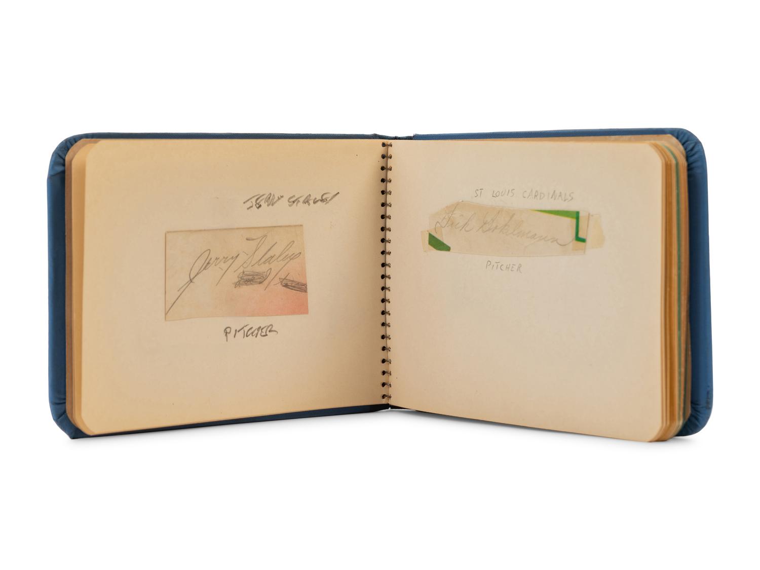 A Group of Two 1950s Baseball Signed Autograph Books Acquired at Wrigley Field Including Rogers Hornsby (PSA Authentic),