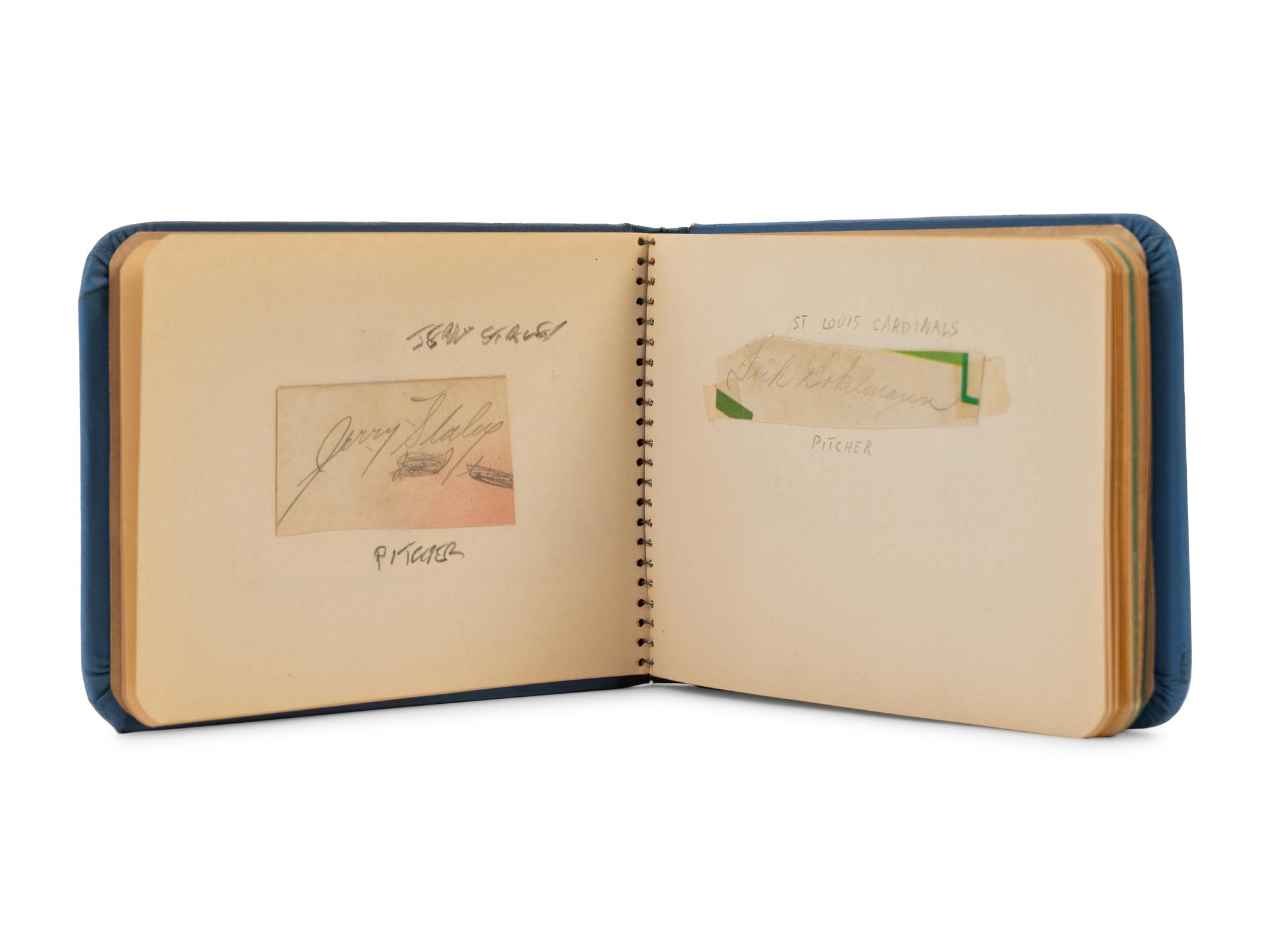 A Group of Two 1950s Baseball Signed Autograph Books Acquired at Wrigley Field Including Rogers Hornsby (PSA Authentic),