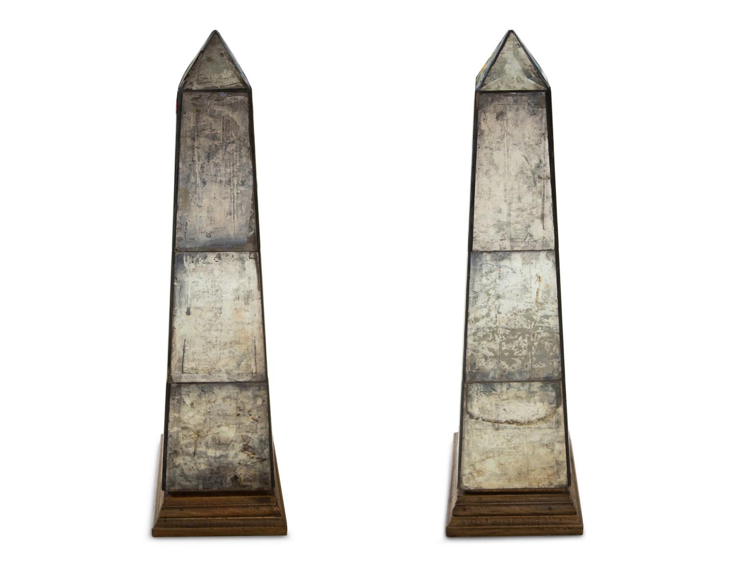A Pair of Mirrored Obelisks