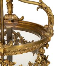 A Louis XVI Style Gilt Bronze Hall Lantern