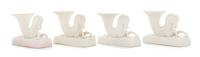Four Belleek Seahorse Vases Width 5 1/4 inches. — THIRD BLACK MARK AND SIXTH GREEN MARK (1926-1980)