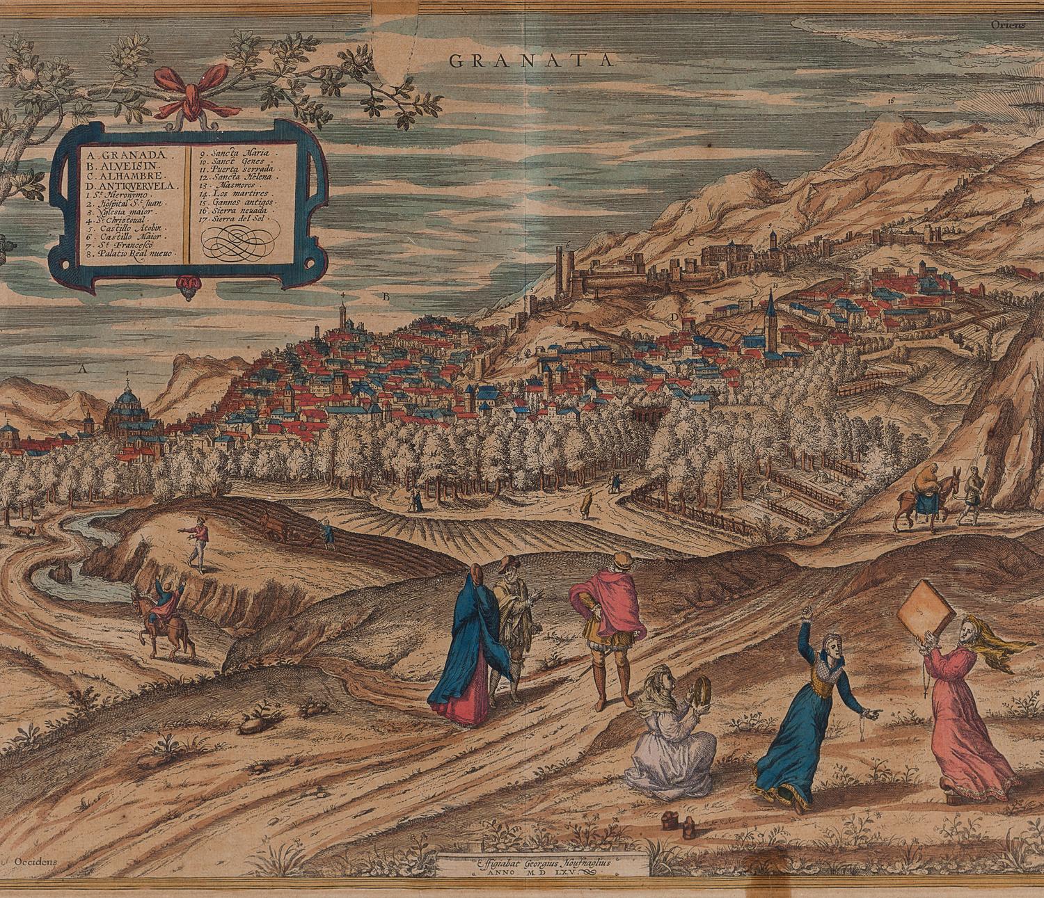 Two Period Maps by Joris (Georg) Hoefnagel (Flemish, 1542-1601)