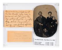 [LINCOLN CONSPIRATORS]. A marquetry box constructed by Lincoln conspirator Dr. Samuel Mudd while imprisoned at Fort Jefferson, ca 1867.