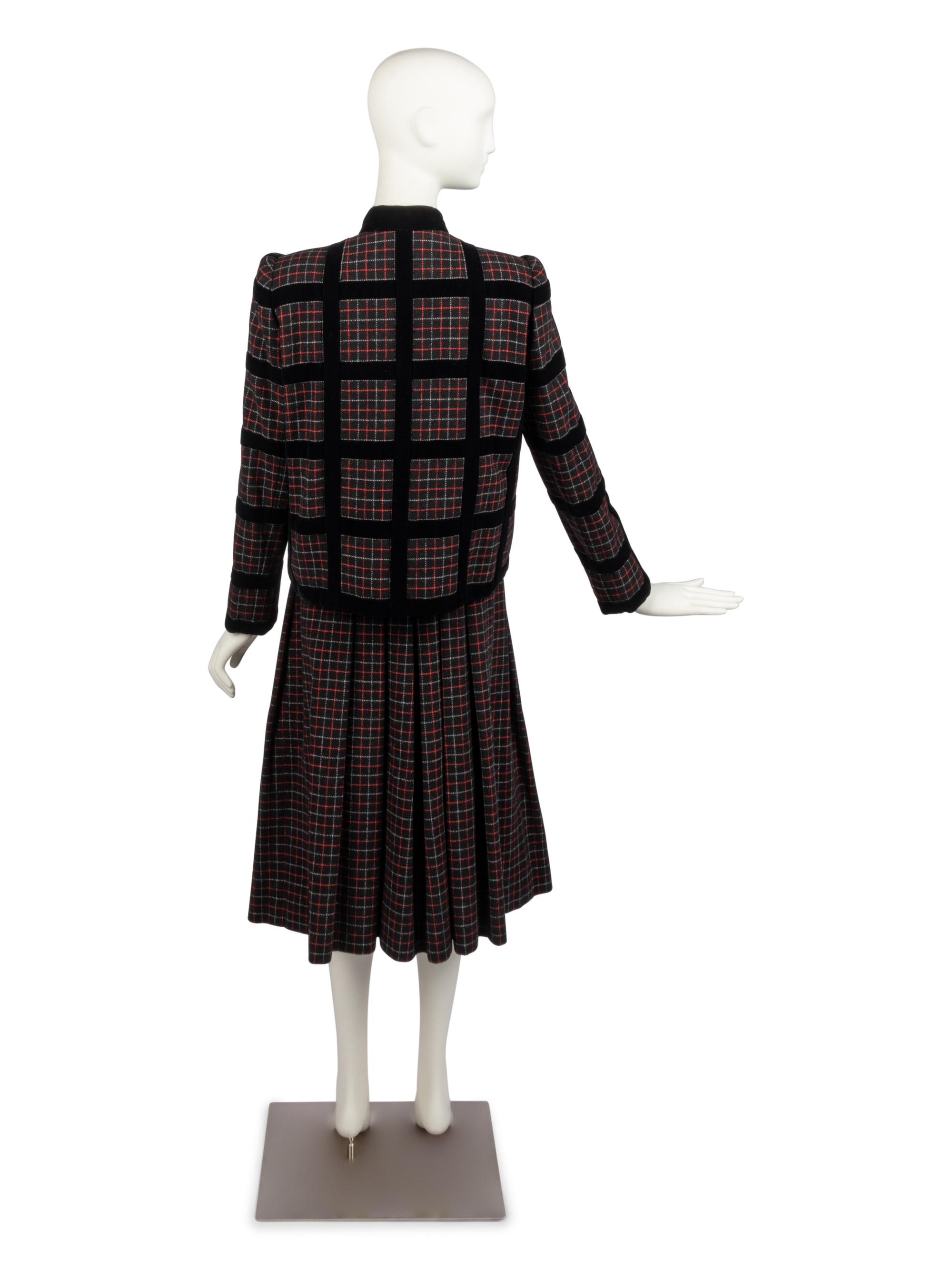 Givenchy Haute Couture Tartan Suit, Fall 1982