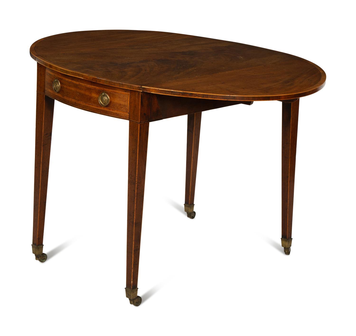 A George III Crossbanded Walnut Pembroke Table