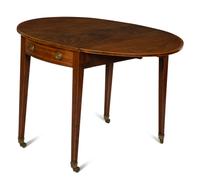 A George III Crossbanded Walnut Pembroke Table