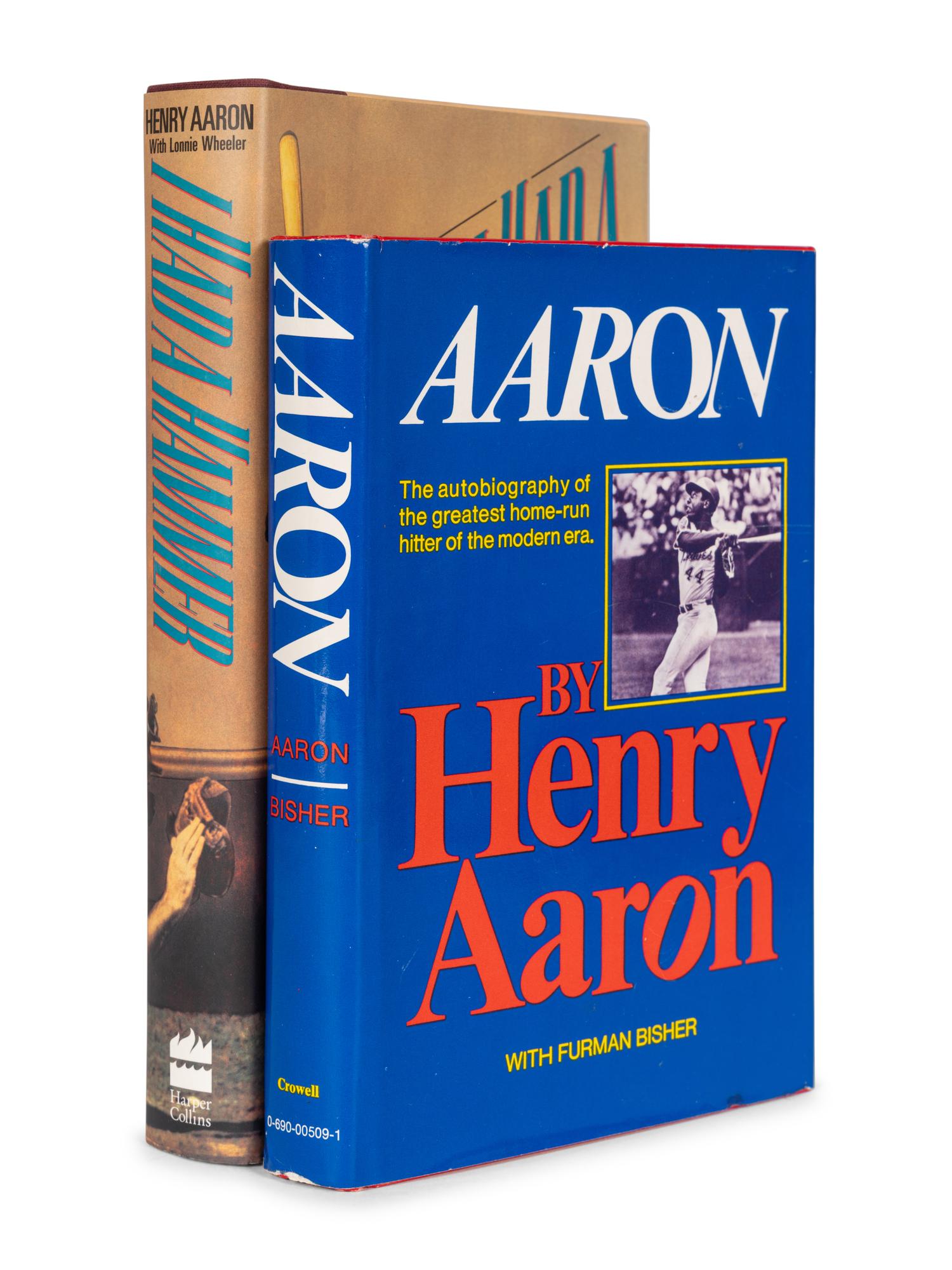 A Group of Two Hank Aaron Signed Autograph Books,