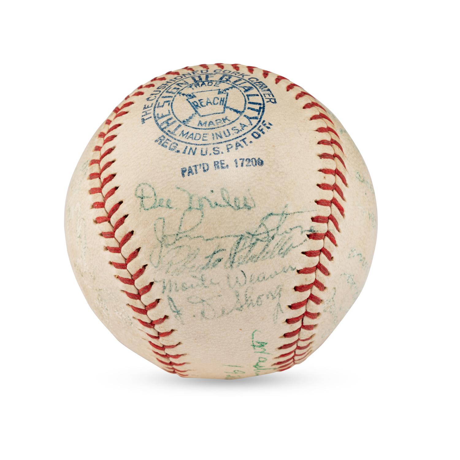 A 1936 Washington Senators Team Signed Autograph Baseball Featuring Bucky Harris (JSA Letter of Authenticity),