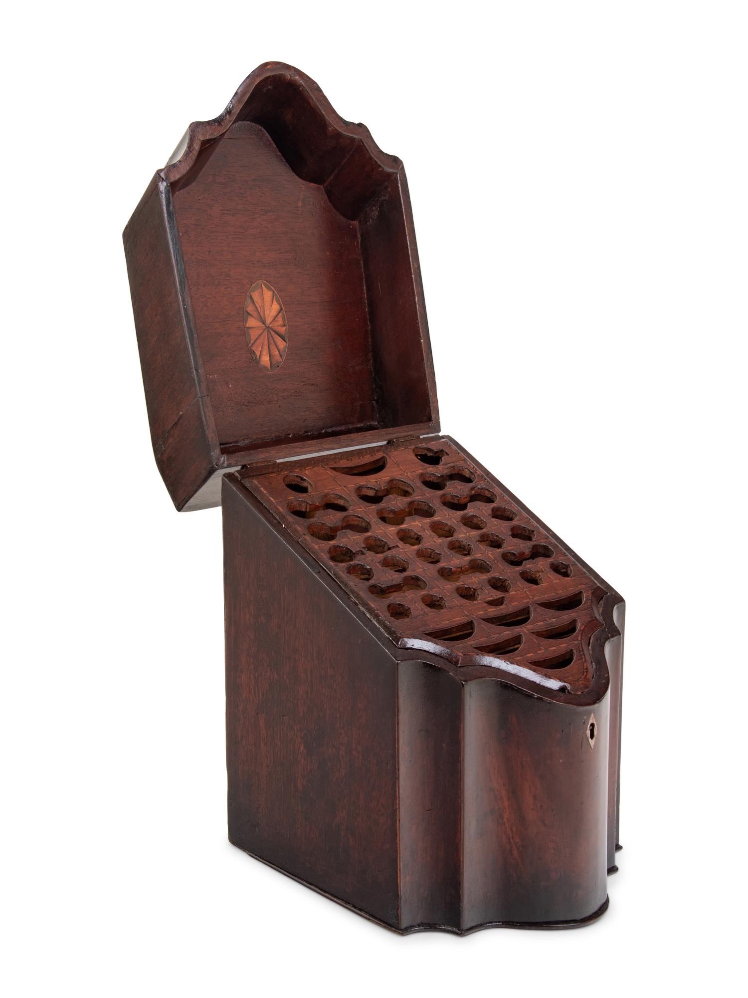 A George III Mahogany Cutlery Box