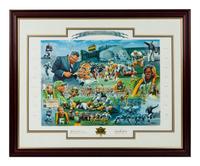 A Green Bay Packers World Champions Multi-Signed Autograph Presentation Formerly Displayed at Mike Ditka’s Restaurant
