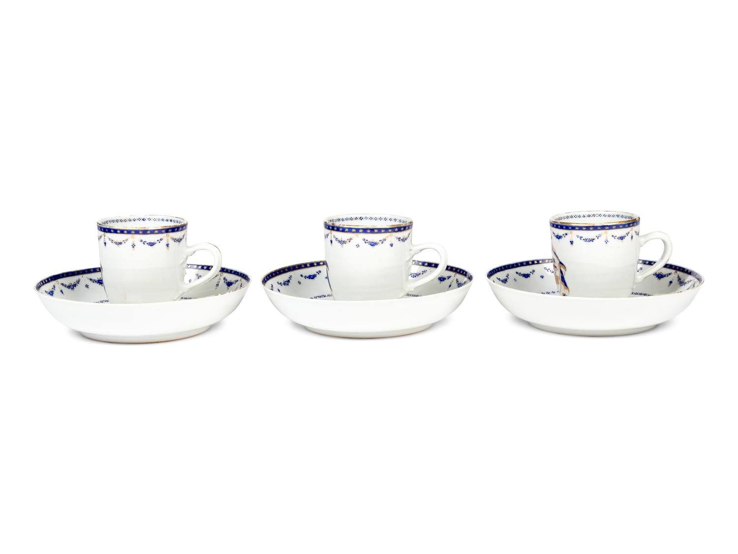 A Group of Chinese Export Armorial Porcelain