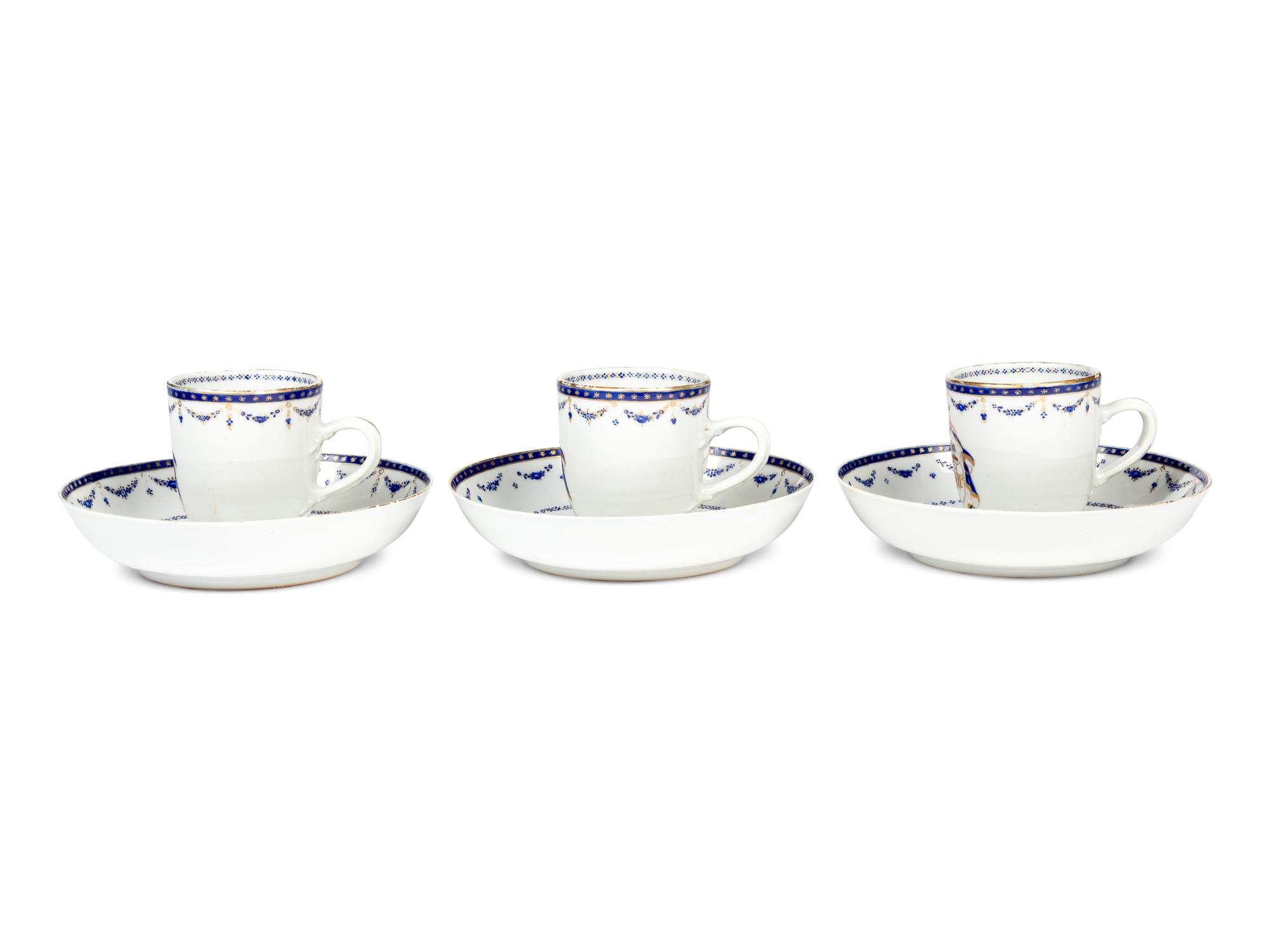 A Group of Chinese Export Armorial Porcelain