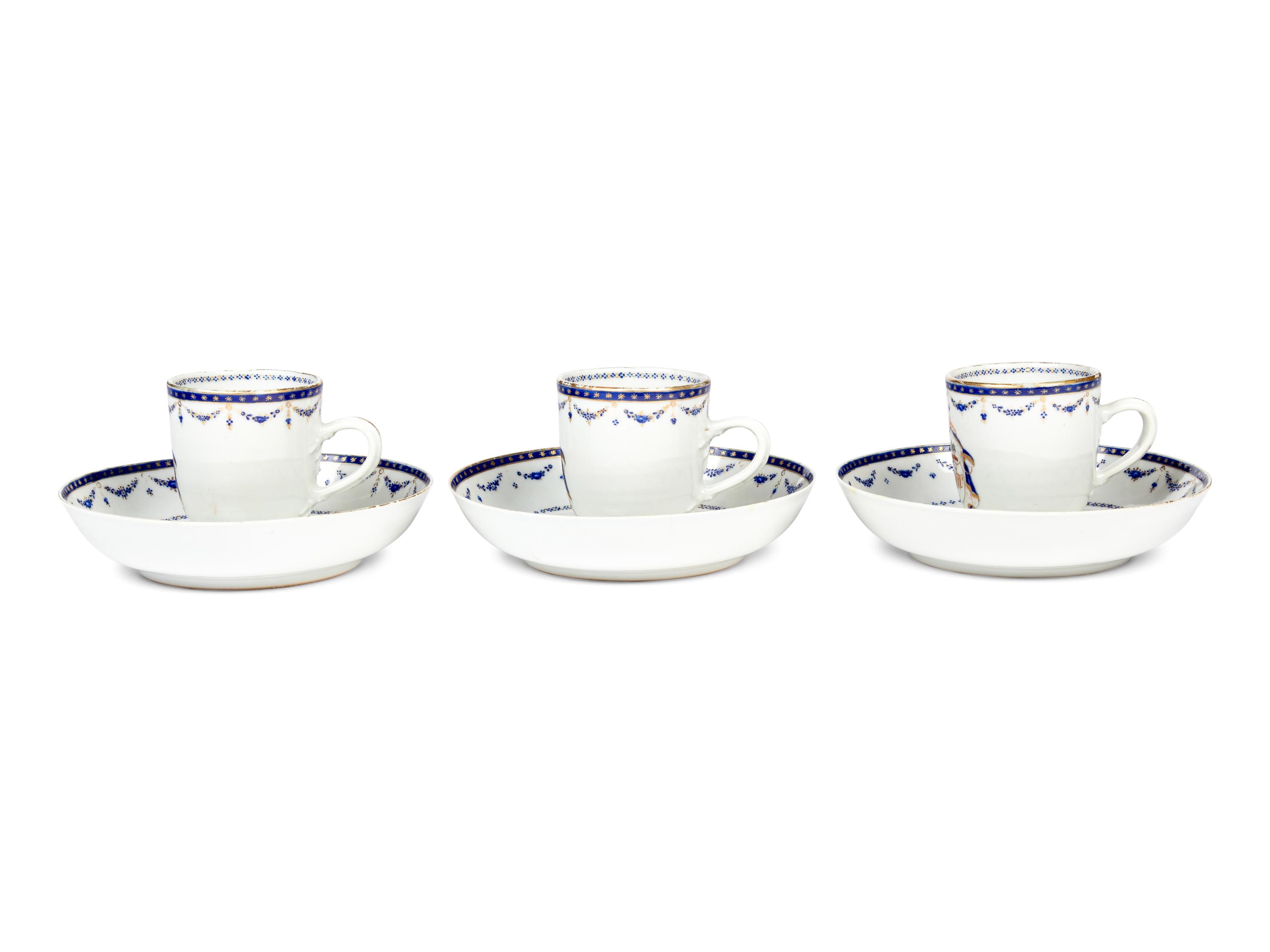 A Group of Chinese Export Armorial Porcelain