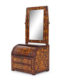 A Continental Marquetry Dressing Mirror