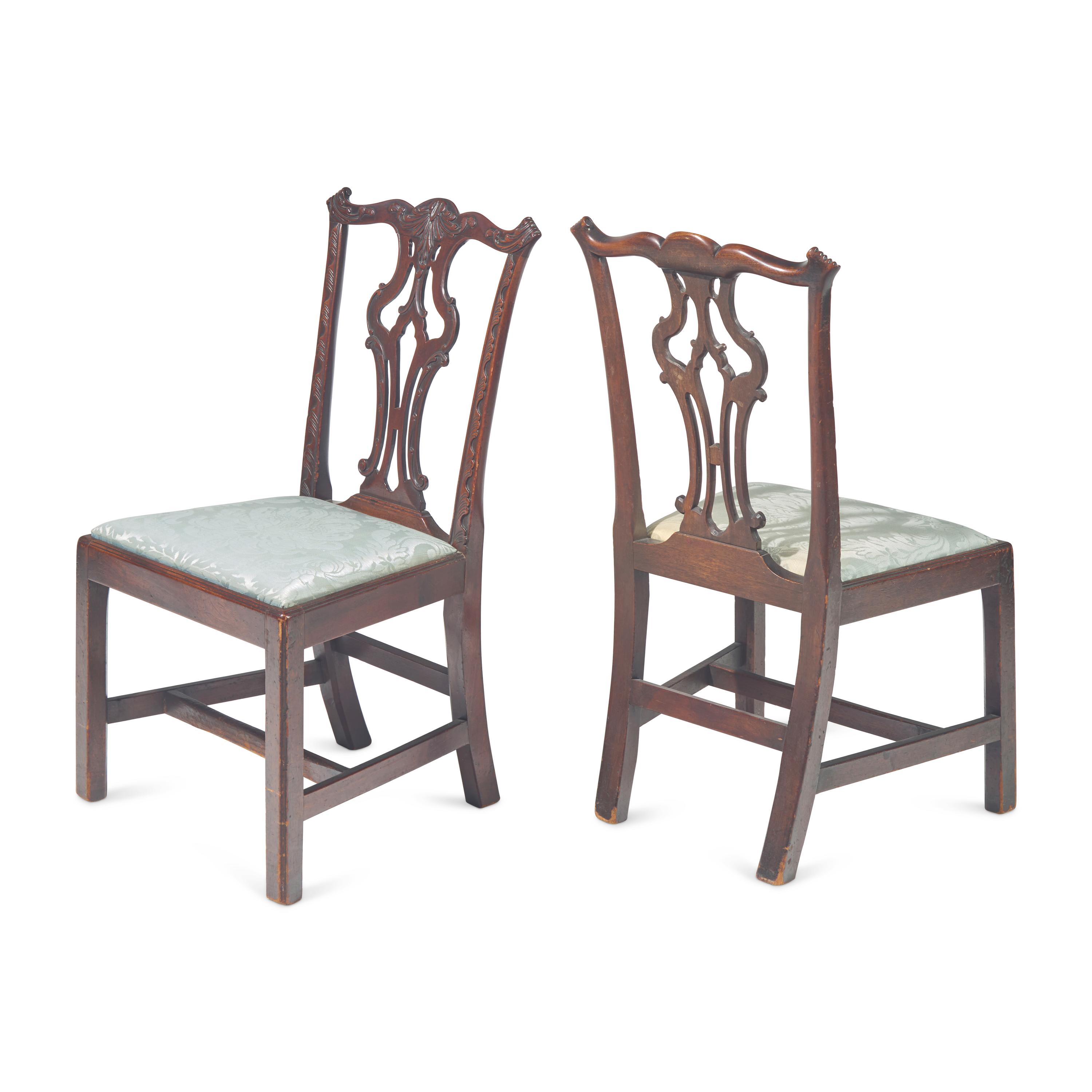 A Pair of George III Carved Mahogany Side Chairs | Freeman's