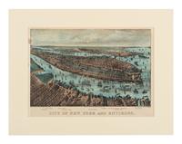 [NEW YORK SCENES] -- CURRIER and IVES, publishers City of New York and Environs, 1875. (G.1226). -- The Narrows, New York Bay. From Staten Island, n.d. (G.4760).