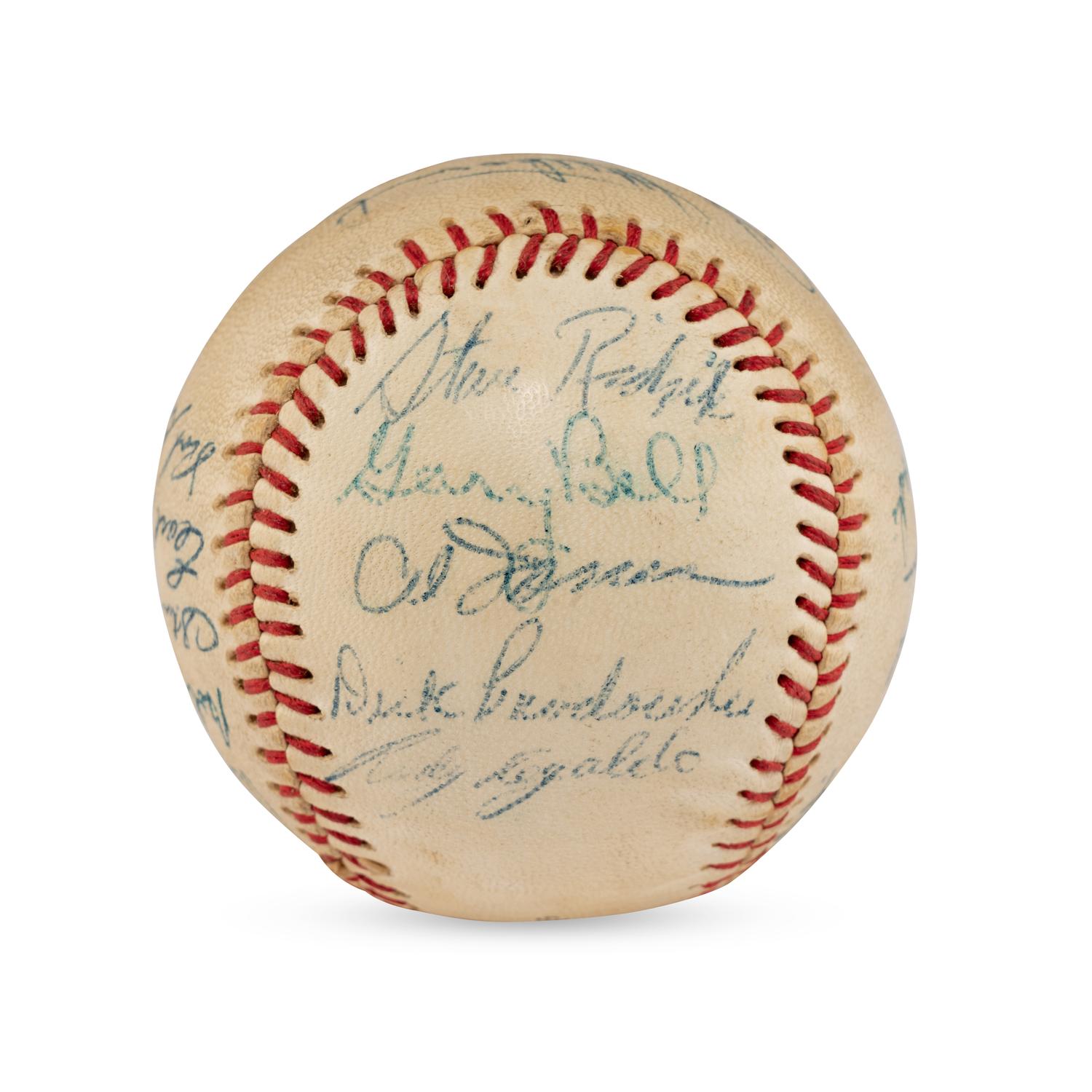 A 1957 San Diego Padres Team Signed Autograph Baseball