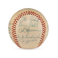 A 1957 San Diego Padres Team Signed Autograph Baseball