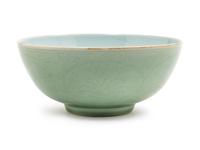 An Large Incised Celadon Ground Porcelain 'Lotus' Bowl