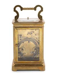 A Continental Brass Carriage Clock