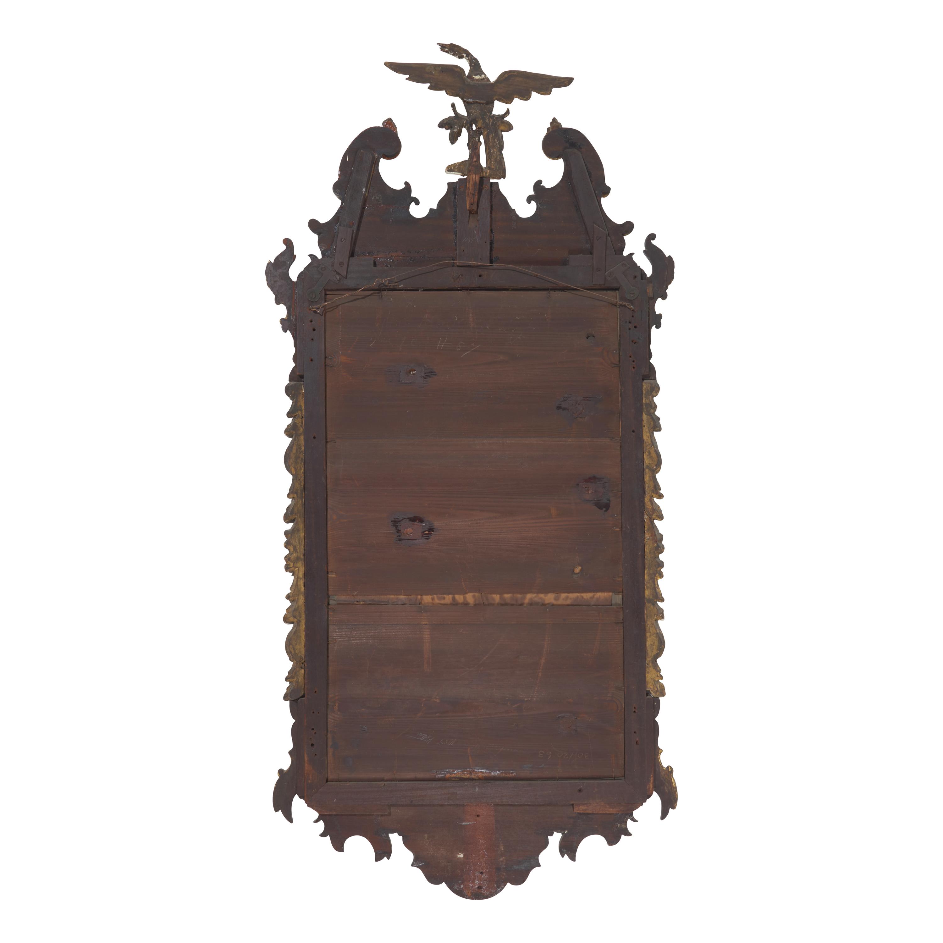 A George III Carved and Parcel-Gilt Mahogany Mirror