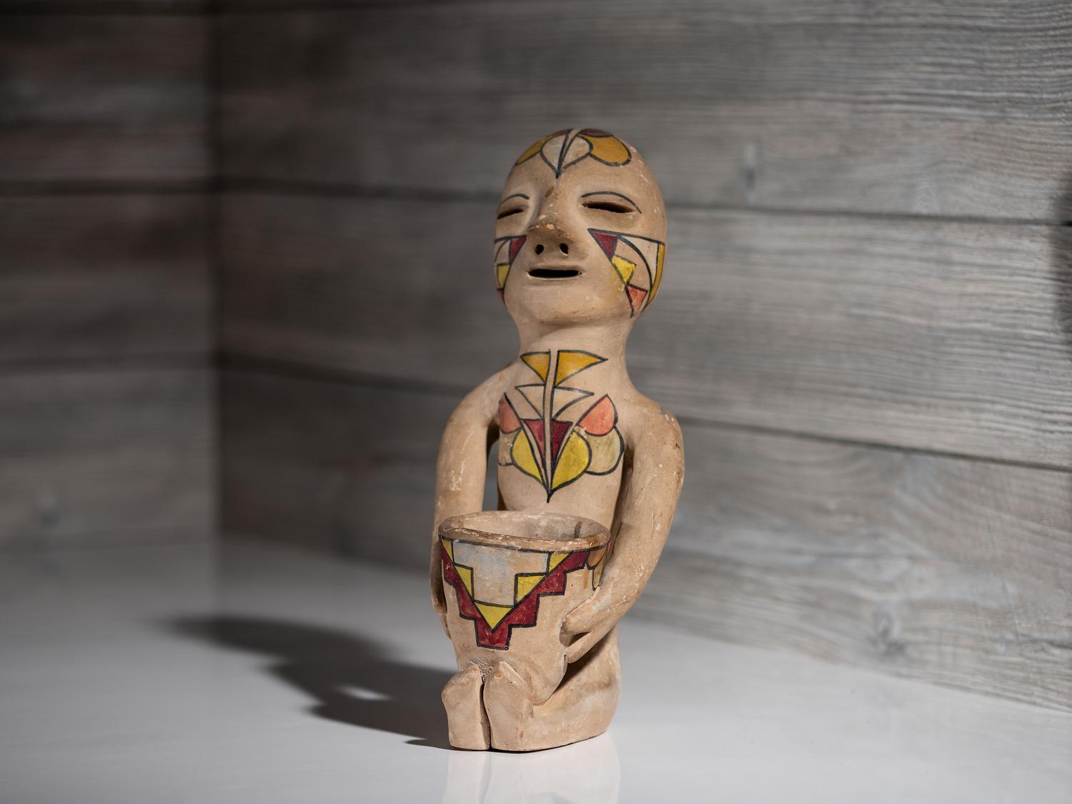 Tesuque Pottery Rain God, Display Size