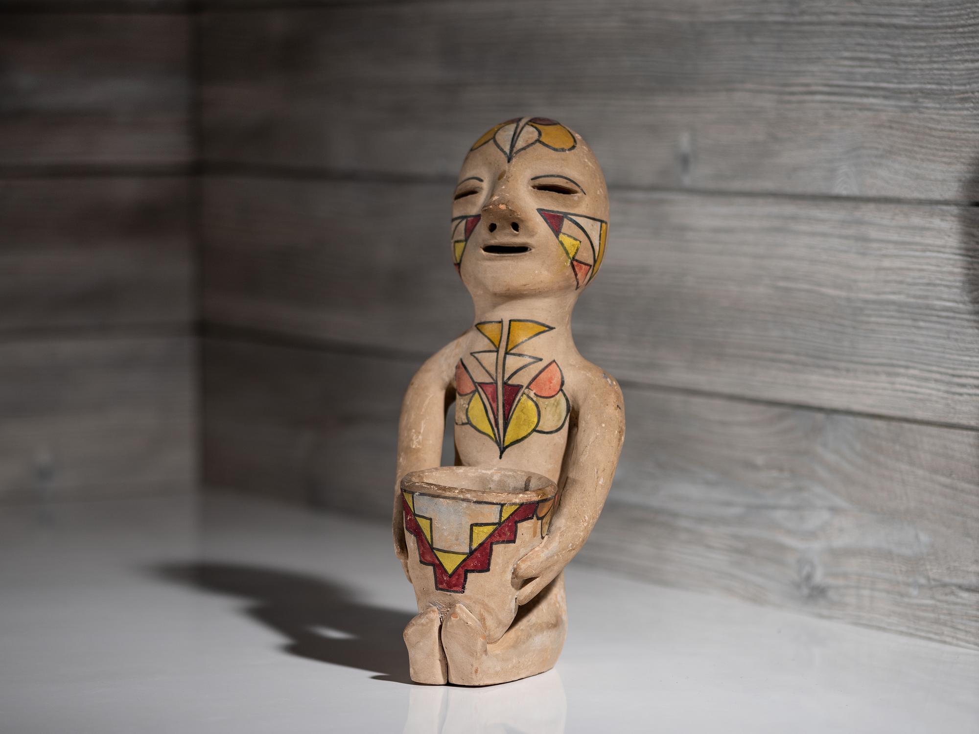 Tesuque Pottery Rain God, Display Size