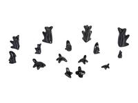 Assortment of Blackware Pottery Animals