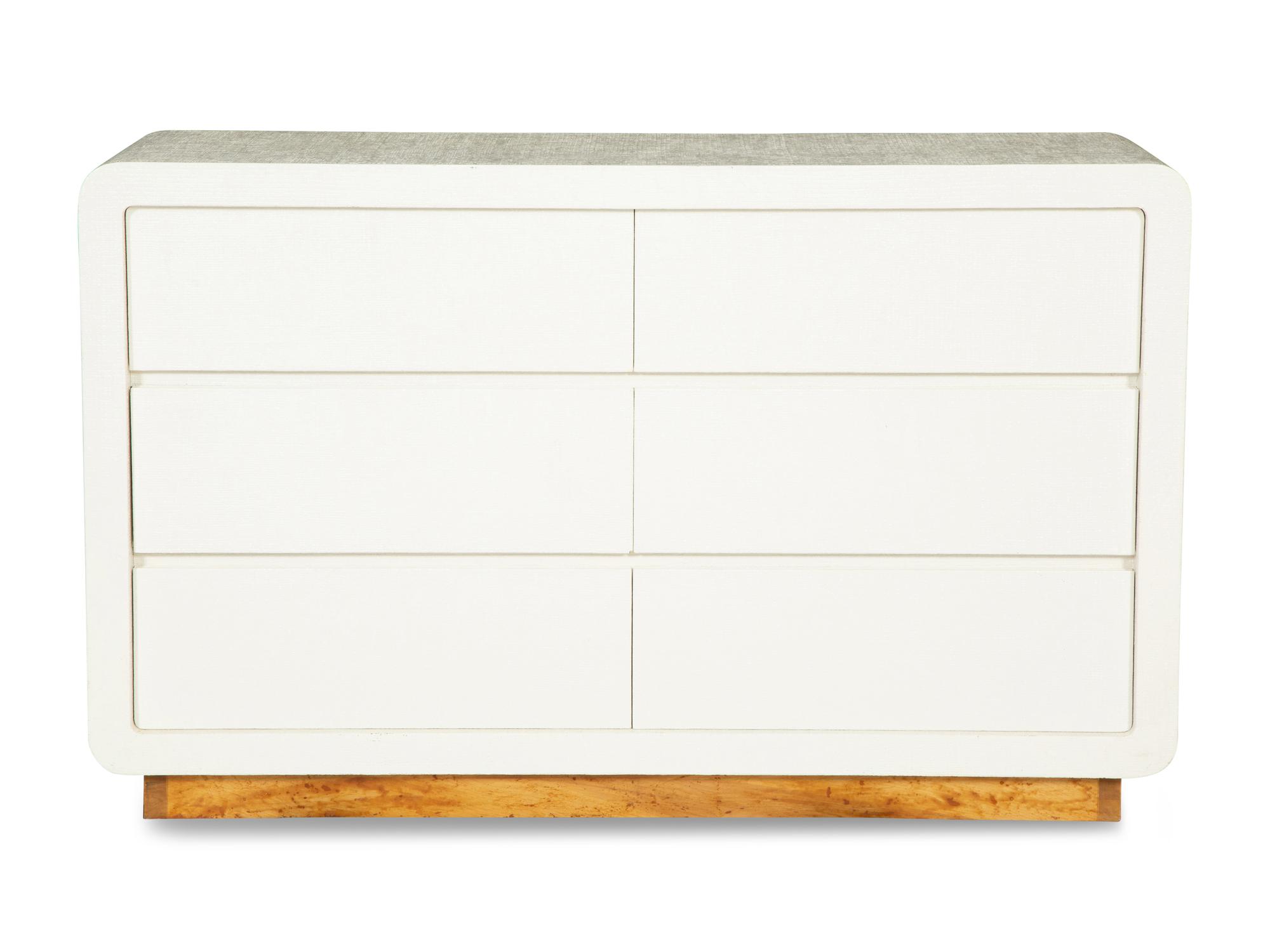 A Five-Piece Group of White Lacquered Furniture