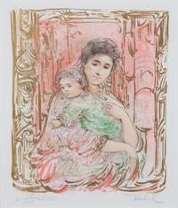 Edna Hibel, (American, 1917-2015), Mother and Child