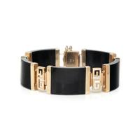 BLACK JADE AND YELLOW GOLD BRACELET