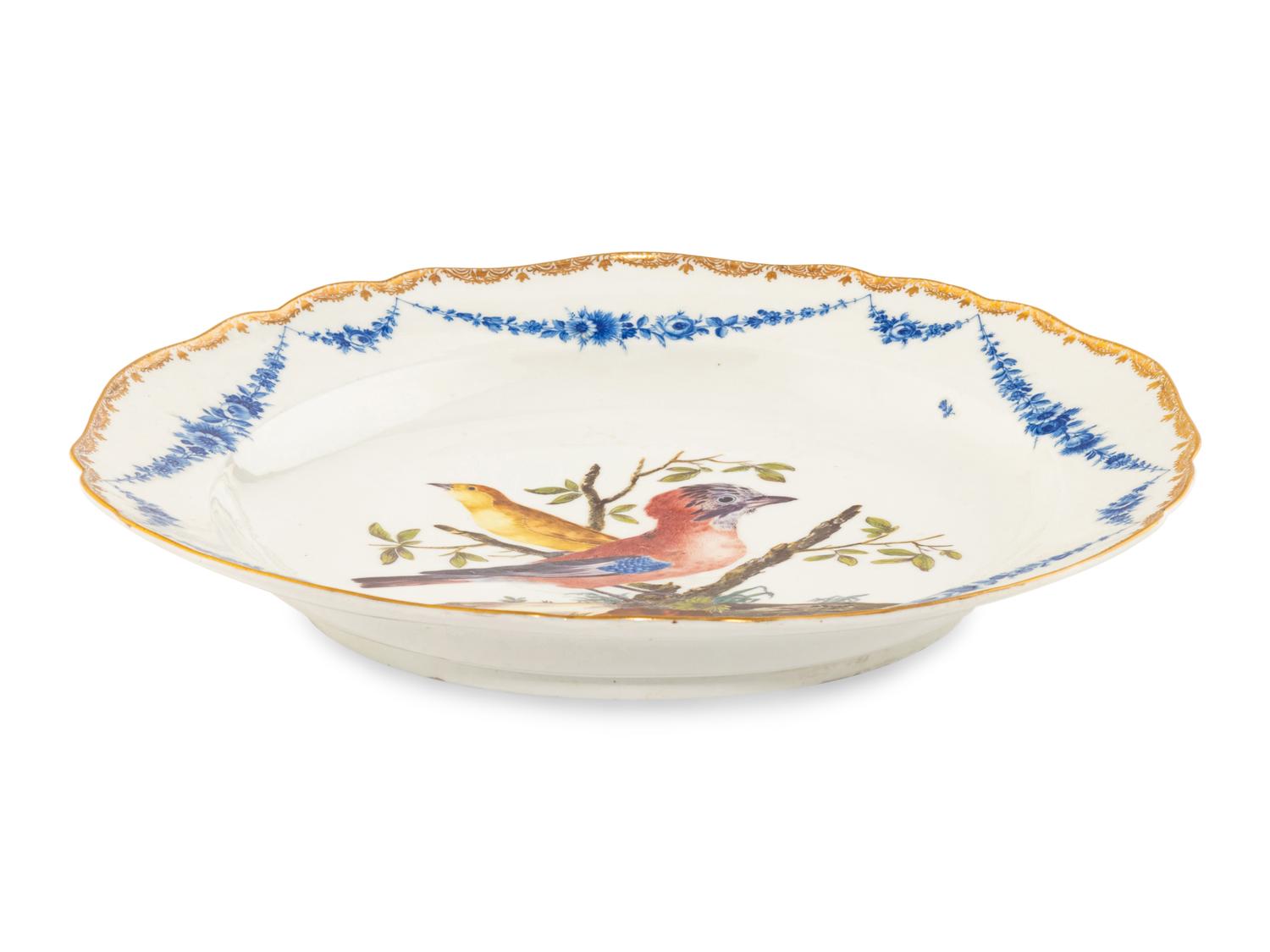 A Meissen Porcelain Ornithological Plate