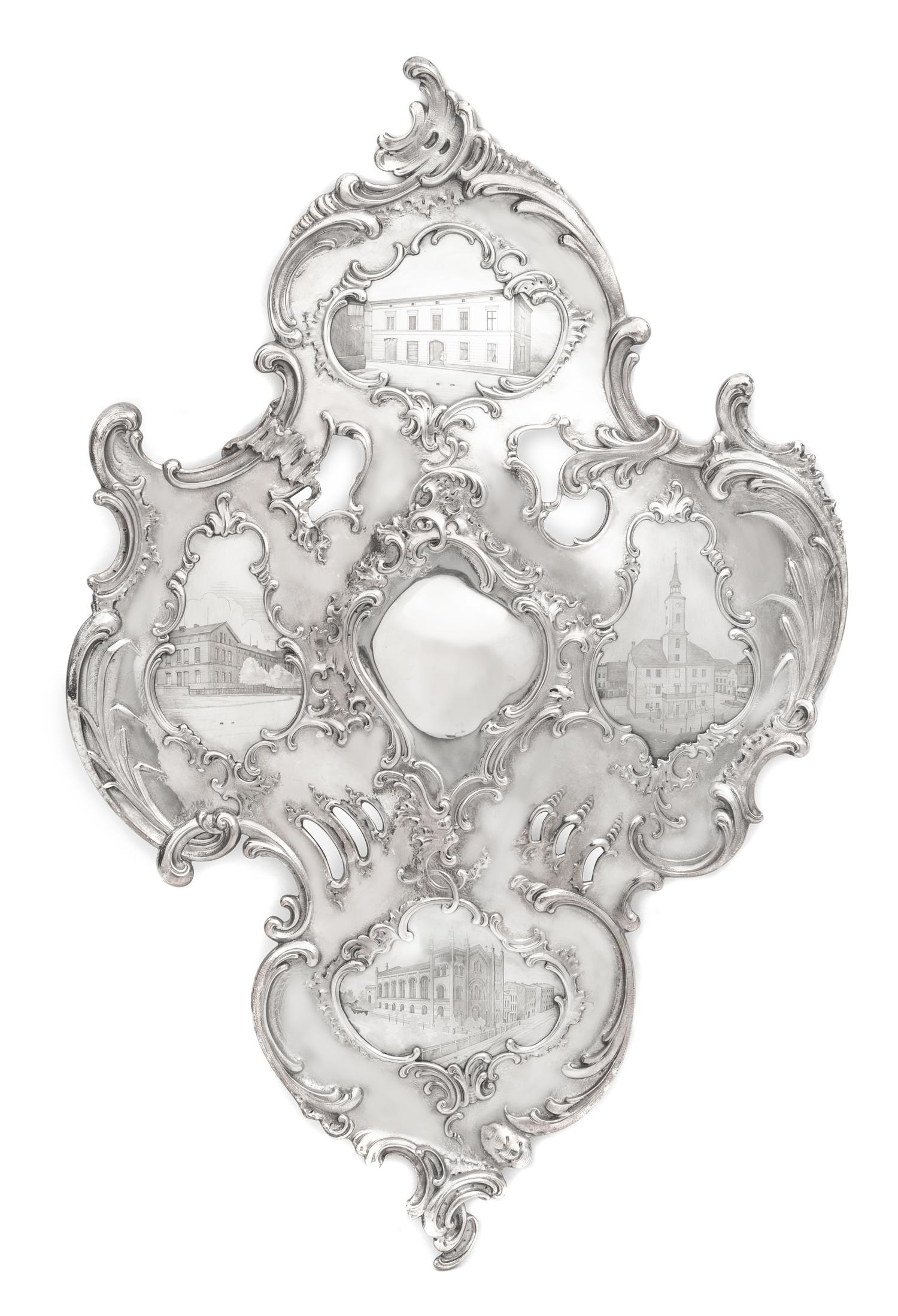 A Continental Silver Plaque Height 25 x width 16 1/4 inches.