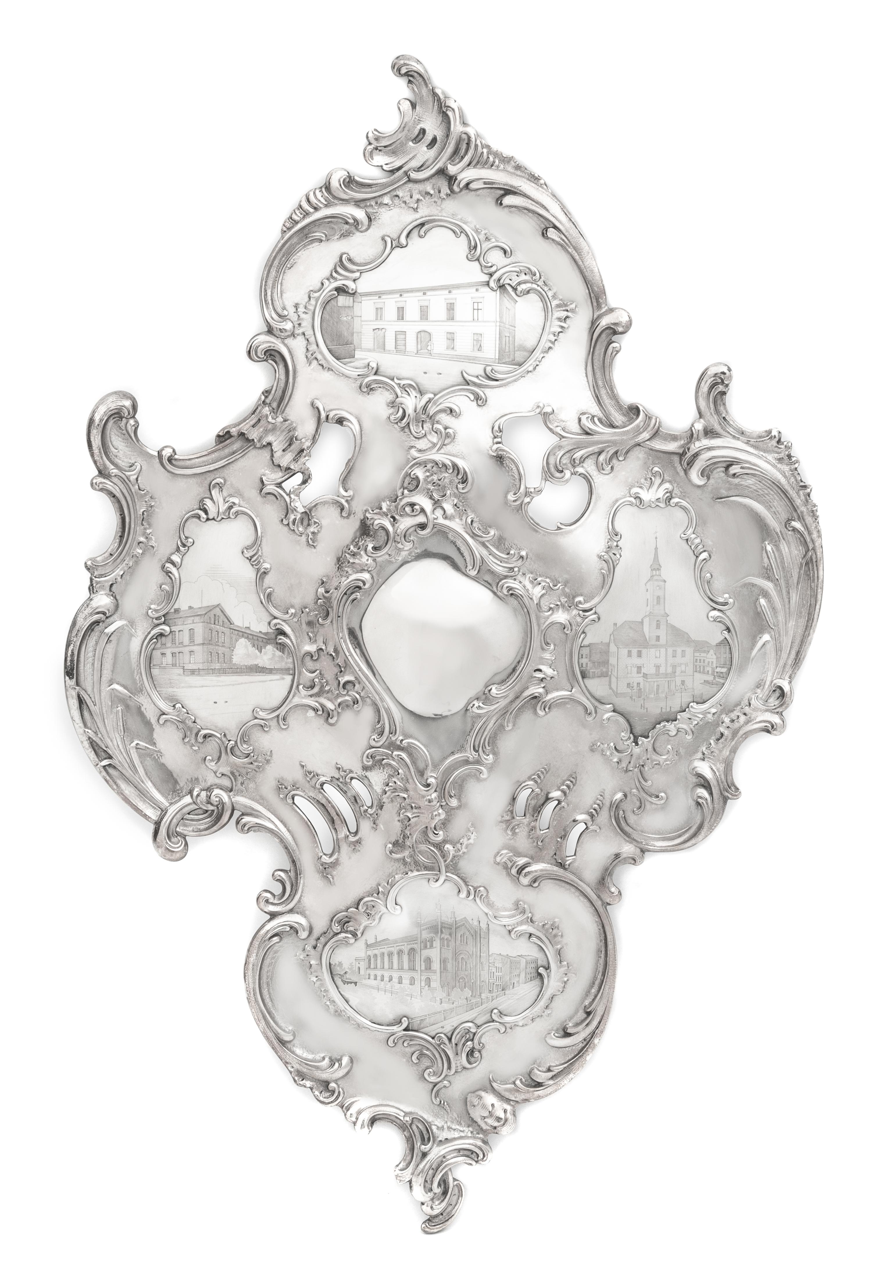 A Continental Silver Plaque Height 25 x width 16 1/4 inches.