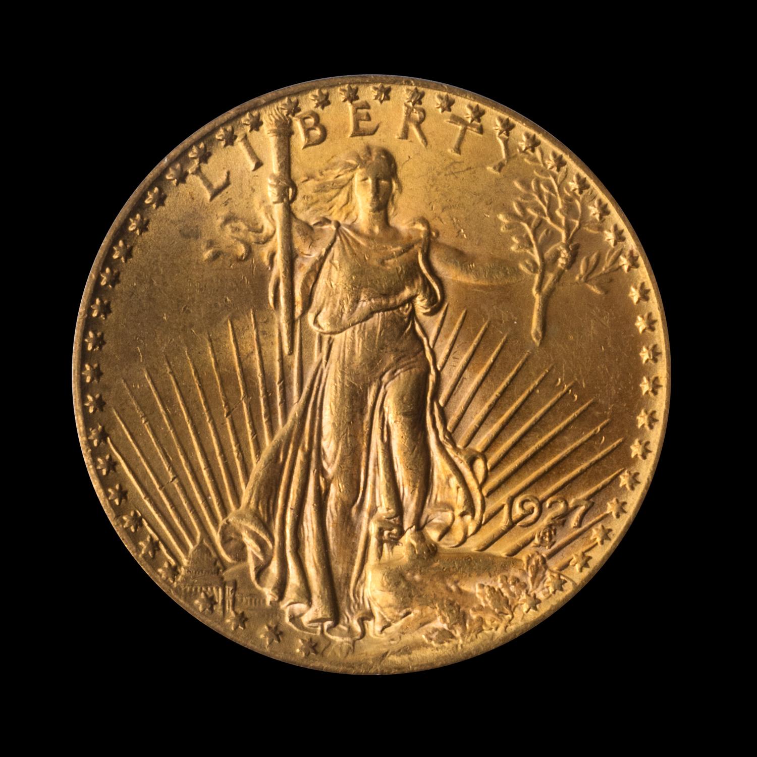 A United States 1927 St. Gaudens $20 Gold Coin