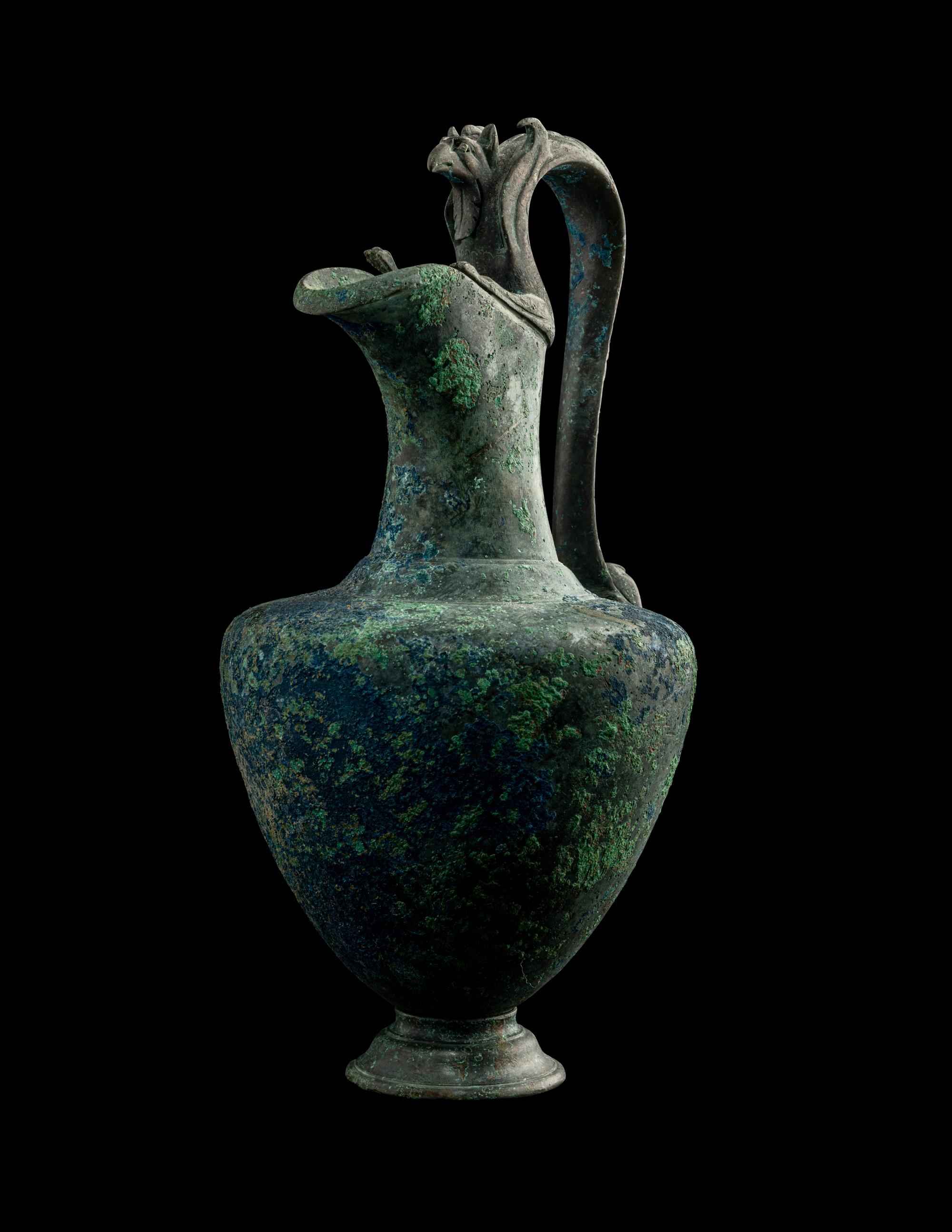 A Roman Bronze Beaked Oinochoe