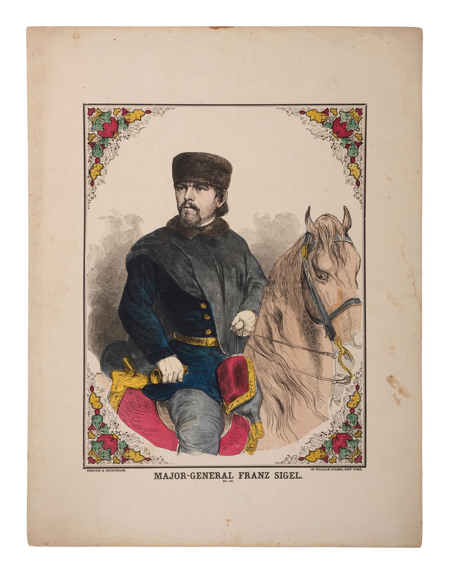 [CIVIL WAR]. A group of 7 lithographs of Civil War generals. Ensign & Bridgman.