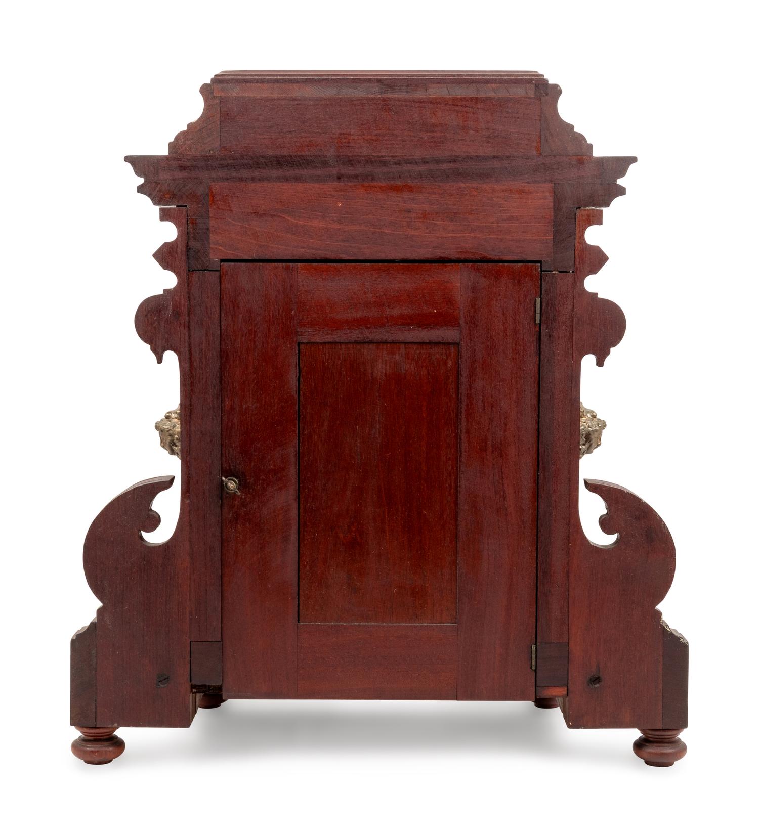 An Ansonia Senator Gilt Metal Mounted Mahogany Mantel Clock
