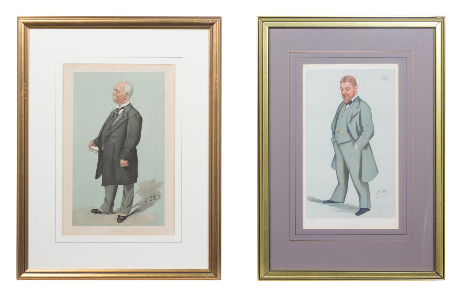 (ILLUSTRATIONS) VANITY FAIR 2 prints, matted and framed.