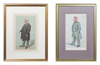 (ILLUSTRATIONS) VANITY FAIR 2 prints, matted and framed.