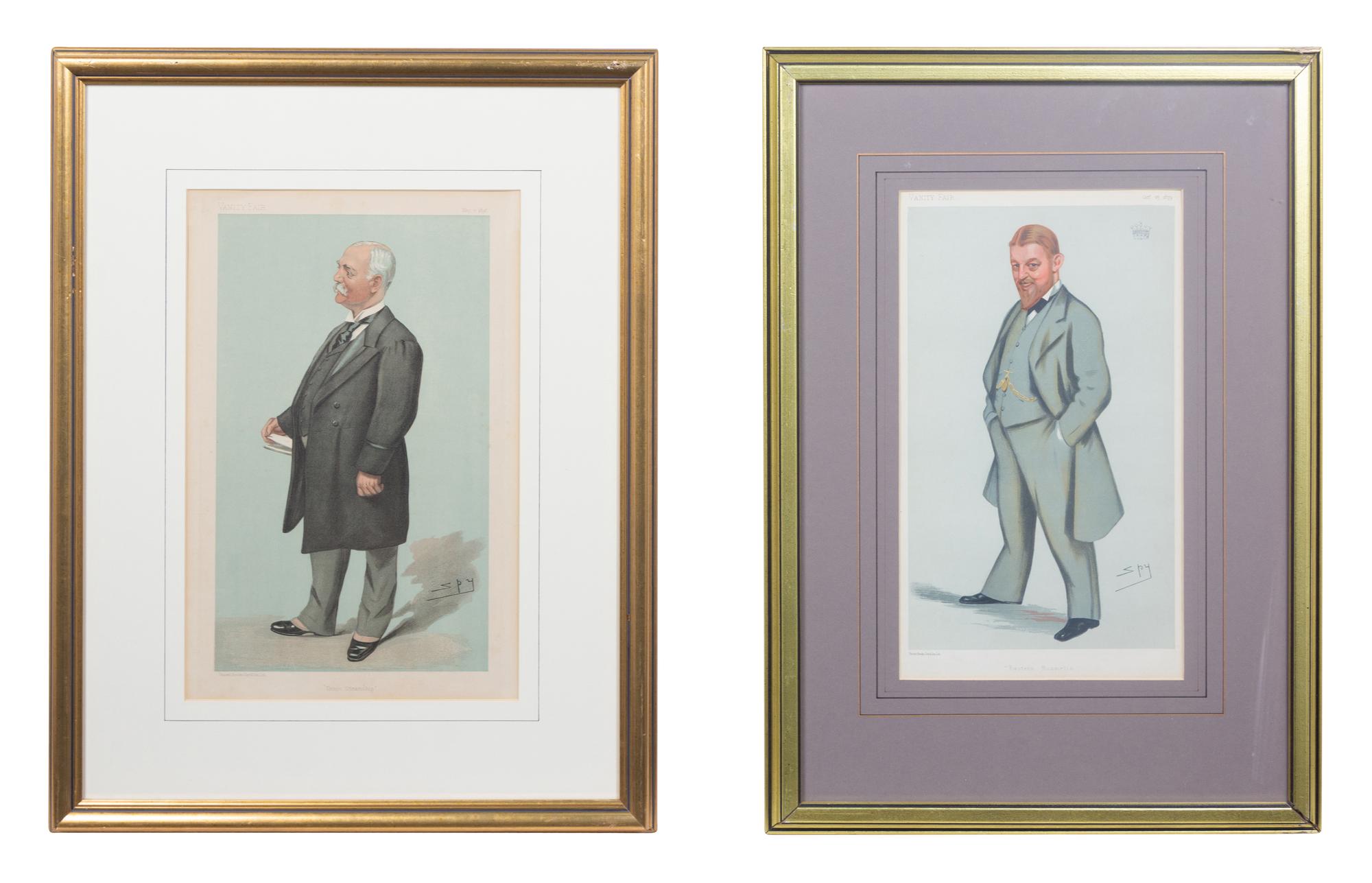 (ILLUSTRATIONS) VANITY FAIR 2 prints, matted and framed.
