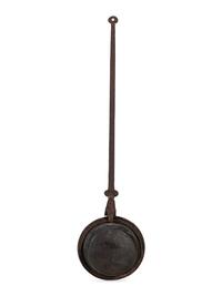 An English Wrought-Iron and Pierced and Engraved Brass Warming Pan