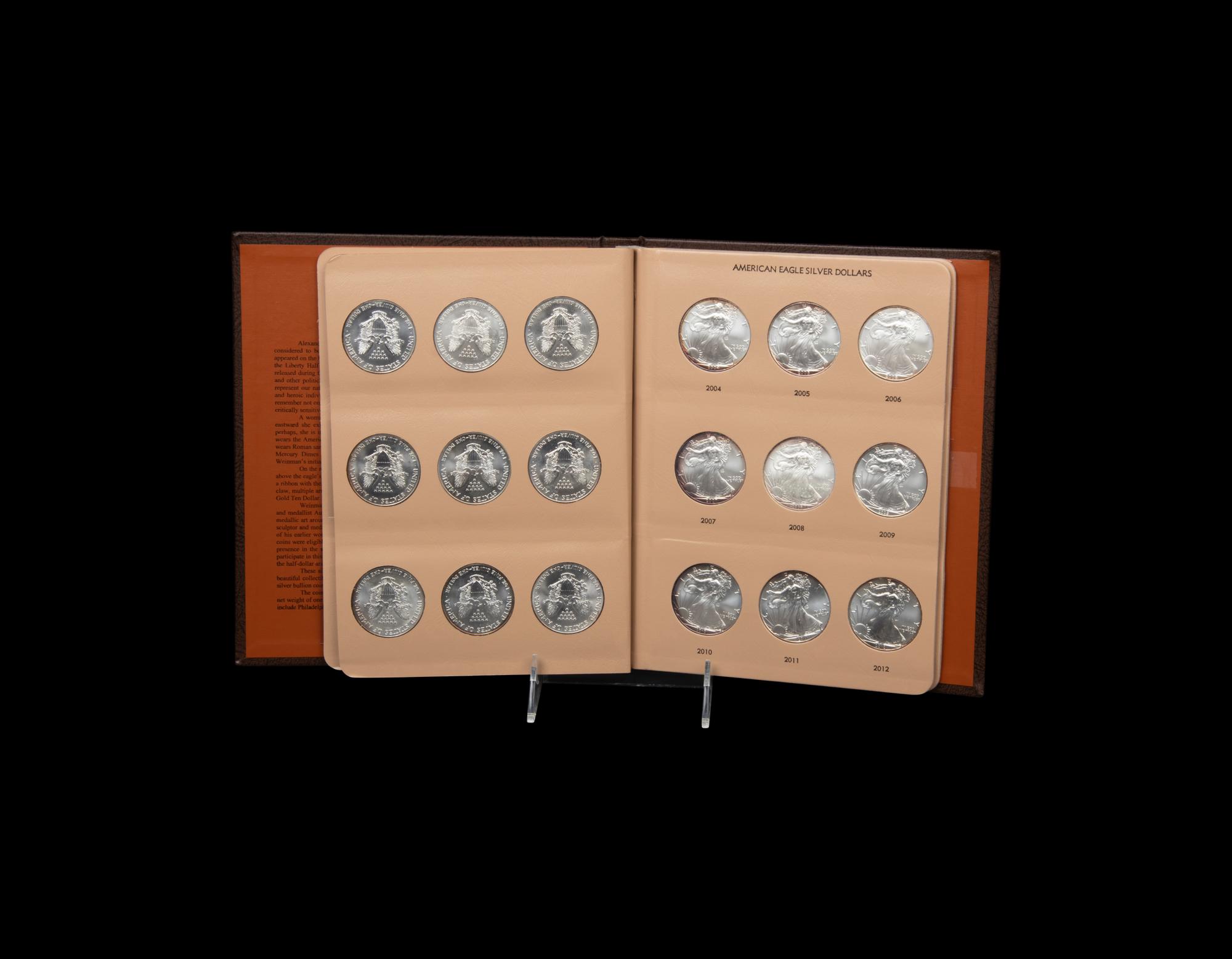 A Collection of One Hundred and Forty-Seven Silver Eagle $1 Mint and Proof Coins