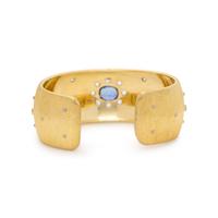 BUCCELLATI, GOLD, SAPPHIRE AND DIAMOND CUFF BRACELET