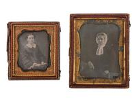 [EARLY PHOTOGRAPHY]. A collection of 19 daguerreotypes of middle aged women, including: