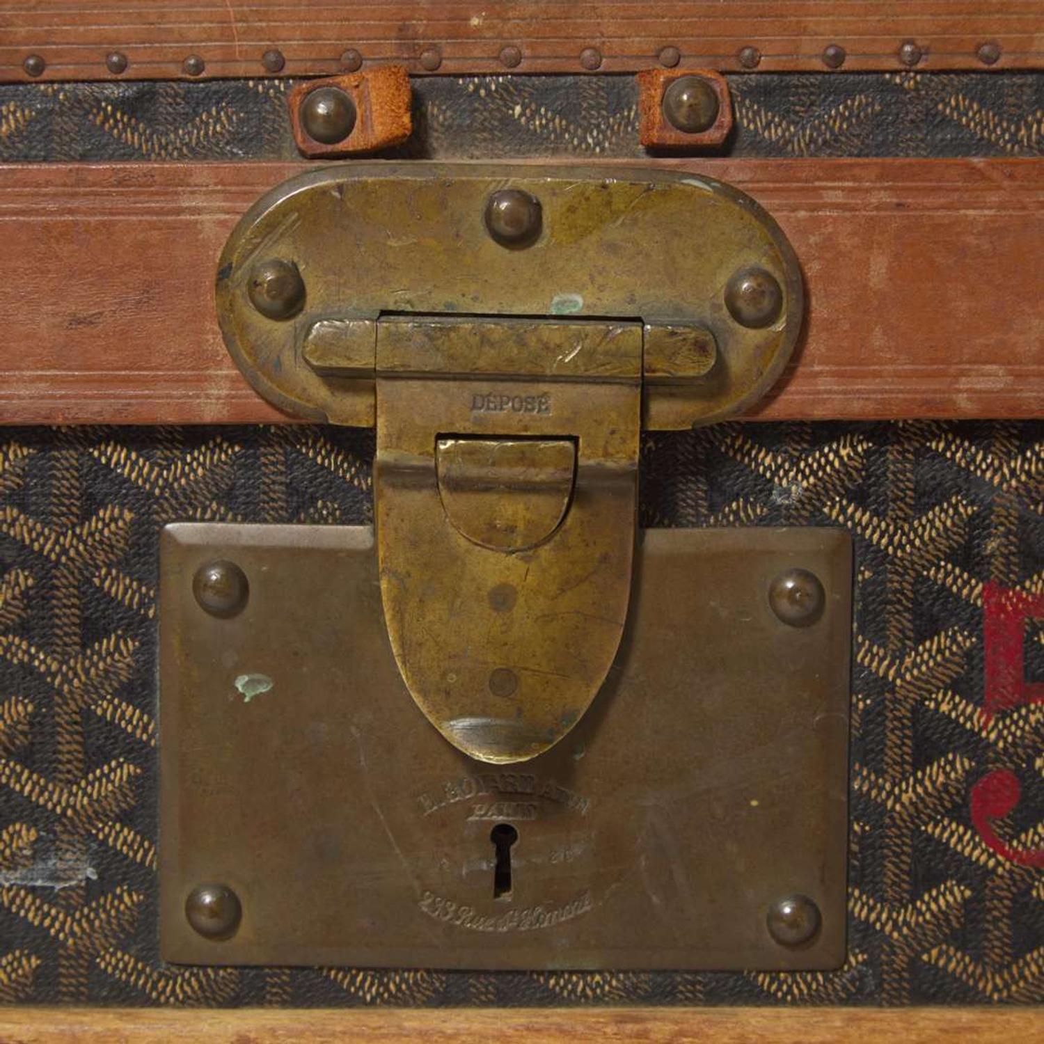 An E. Goyard Ainé Steam Trunk E. Goyard Ainé c. 1920's