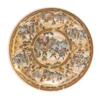 A Satsuma Circular Plate Diameter 13 inches.